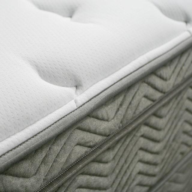 AFTON White/Gray 12" Euro Box Pocket Coil, Cal.King, E king, Full, & Queen - Olympia Furniture (Saint George, Utah)