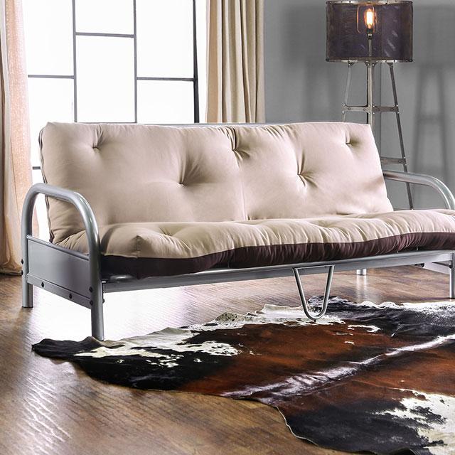 Aksel Black/Red Futon Mattress, Black, Red & Gray - Olympia Furniture (Saint George, Utah)