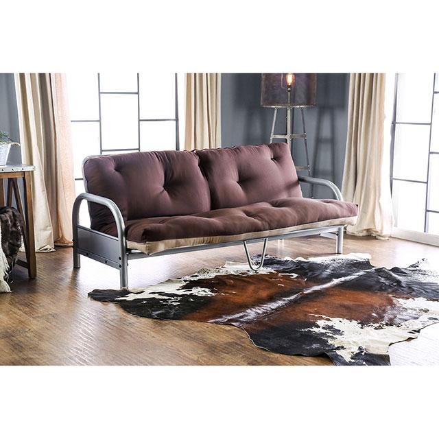 Aksel Black/Red Futon Mattress, Black, Red & Gray - Olympia Furniture (Saint George, Utah)