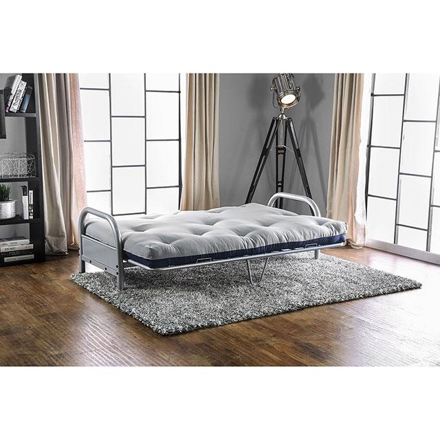 Aksel Black/Red Futon Mattress, Black, Red & Gray - Olympia Furniture (Saint George, Utah)