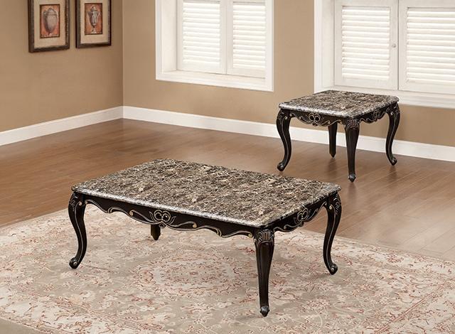 Albacete Coffee Table Walnut & Campage - Olympia Furniture (Saint George, Utah)