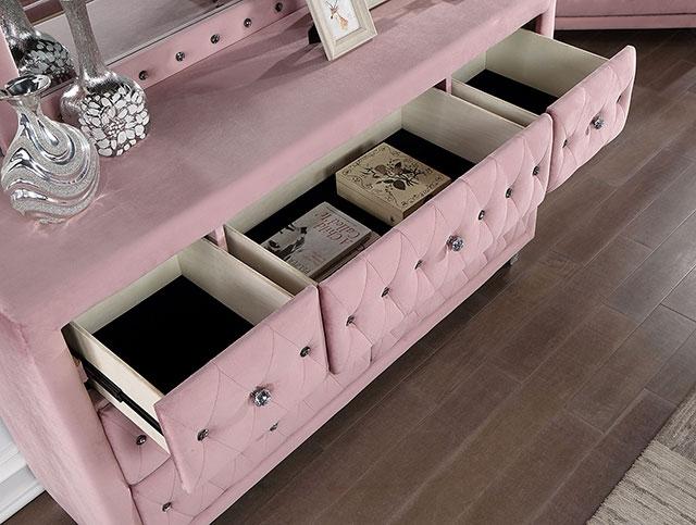 ZOHAR Dresser, Pink - Olympia Furniture (Saint George, Utah)