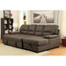ALCESTER Brown & Gray Sectional w/ Sleeper, Ash - Olympia Furniture (Saint George, Utah)