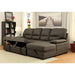 ALCESTER Brown & Gray Sectional w/ Sleeper, Ash - Olympia Furniture (Saint George, Utah)