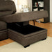 ALCESTER Brown & Gray Sectional w/ Sleeper, Ash - Olympia Furniture (Saint George, Utah)