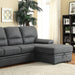 ALCESTER Brown & Gray Sectional w/ Sleeper, Ash - Olympia Furniture (Saint George, Utah)