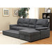 ALCESTER Brown & Gray Sectional w/ Sleeper, Ash - Olympia Furniture (Saint George, Utah)