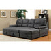 ALCESTER Brown & Gray Sectional w/ Sleeper, Ash - Olympia Furniture (Saint George, Utah)