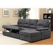 ALCESTER Brown & Gray Sectional w/ Sleeper, Ash - Olympia Furniture (Saint George, Utah)