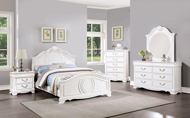 ALECIA Twin & Full Bed, White - Olympia Furniture (Saint George, Utah)