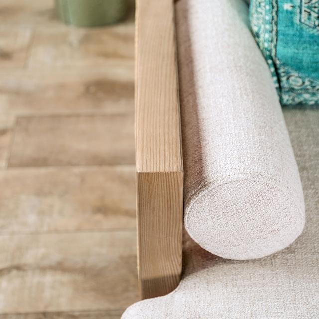 ALESUND Chair, Beige/Light Oak Natural & Brown - Olympia Furniture (Saint George, Utah)