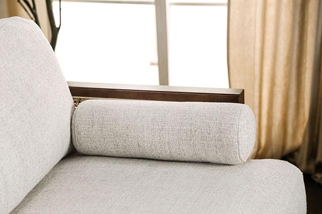ALESUND Loveseat, Beige/Light Oak, Natural & Brown - Olympia Furniture (Saint George, Utah)