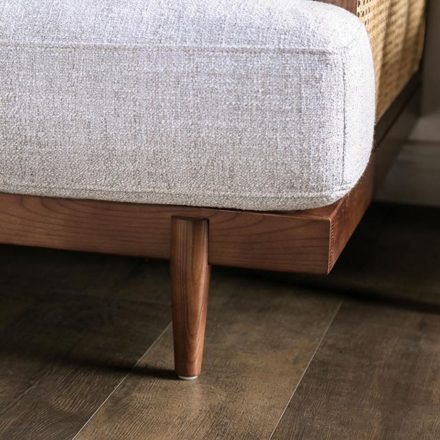 ALESUND Loveseat, Beige/Light Oak, Natural & Brown - Olympia Furniture (Saint George, Utah)