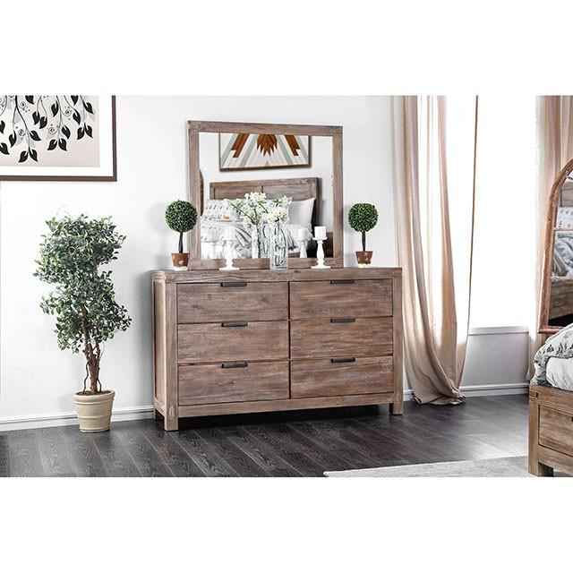 Wynton Weathered Light Oak Mirror - Olympia Furniture (Saint George, Utah)