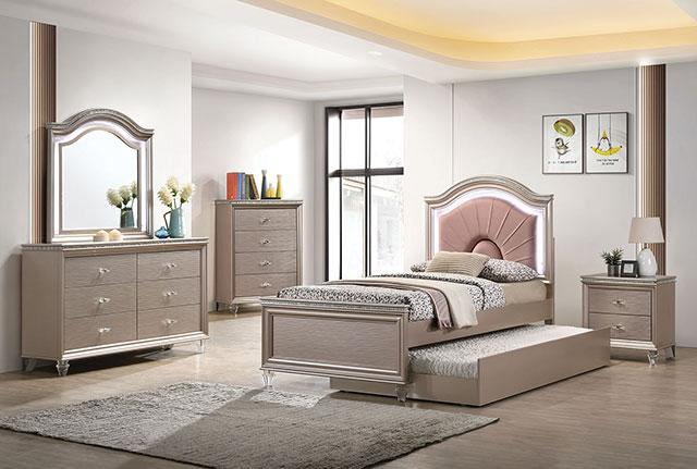 ALLIE Mirror Beige & Rose Gold - Olympia Furniture (Saint George, Utah)