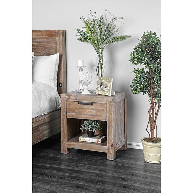 Wynton Weathered Light Oak Night Stand - Olympia Furniture (Saint George, Utah)