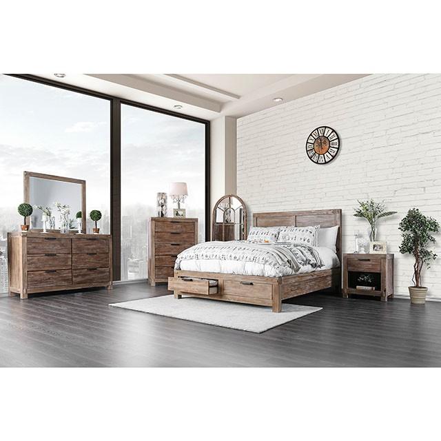 Wynton Weathered Light Oak Cal.King, E.King, & Queen Bed - Olympia Furniture (Saint George, Utah)