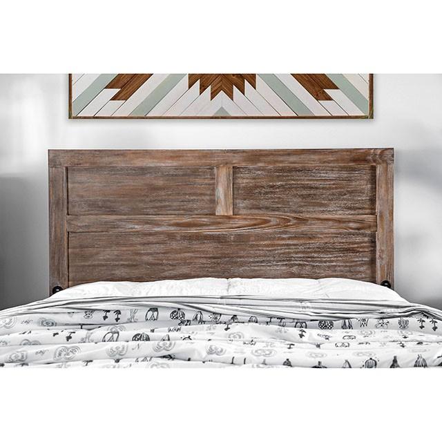 Wynton Weathered Light Oak Cal.King, E.King, & Queen Bed - Olympia Furniture (Saint George, Utah)