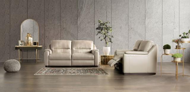 ALTAMURA Power Loveseat, Gray & Beige - Olympia Furniture (Saint George, Utah)