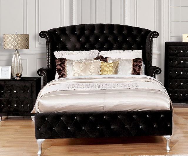 Alzir Gray & Black Queen & E.King Bed - Olympia Furniture (Saint George, Utah)