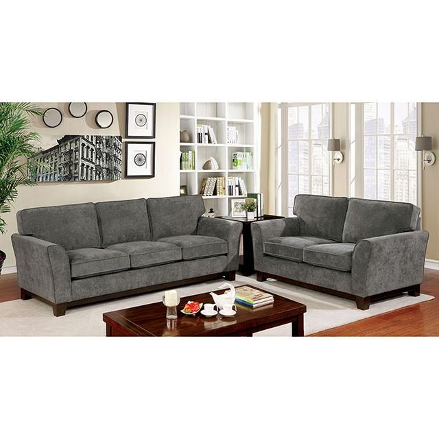 Caldicot Gray Love Seat - Olympia Furniture (Saint George, Utah)