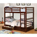 California Iv Black, Walnut, Gray, & White Twin/Twin Bunk Bed - Olympia Furniture (Saint George, Utah)