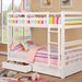 California Iv Black, Walnut, Gray, & White Twin/Twin Bunk Bed - Olympia Furniture (Saint George, Utah)