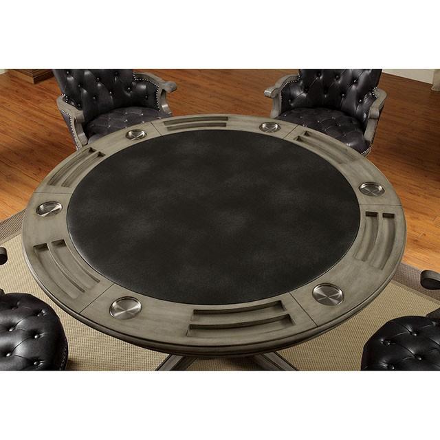 YELENA Gray Game Table - Olympia Furniture (Saint George, Utah)