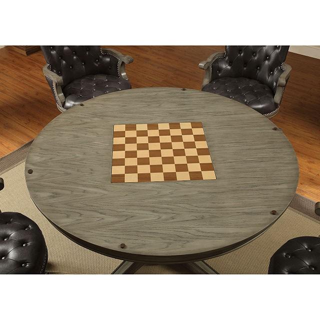 YELENA Gray Game Table - Olympia Furniture (Saint George, Utah)