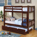 Cameron Dark Walnut, White & Gray Full/Full Bunk Bed - Olympia Furniture (Saint George, Utah)