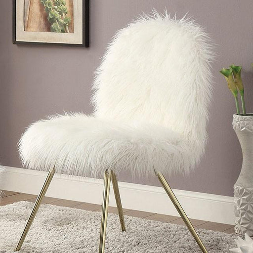 Caoimhe White/Gold Accent Chair - Olympia Furniture (Saint George, Utah)