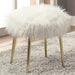 Caoimhe White/Gold Ottoman - Olympia Furniture (Saint George, Utah)