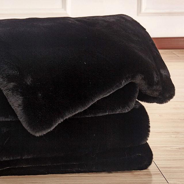 Caparica Black Throw, Black - Olympia Furniture (Saint George, Utah)