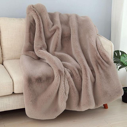 Caparica Blush Throw, Blush - Olympia Furniture (Saint George, Utah)