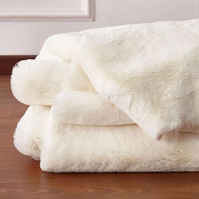 Caparica Off White Throw, Off White - Olympia Furniture (Saint George, Utah)