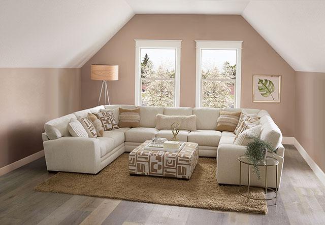 CARLETON Sectional, Ivory/Tan - Olympia Furniture (Saint George, Utah)