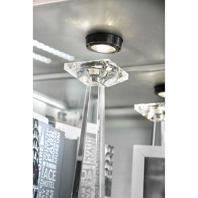 Carrollton Chrome Curio Cabinet - Olympia Furniture (Saint George, Utah)