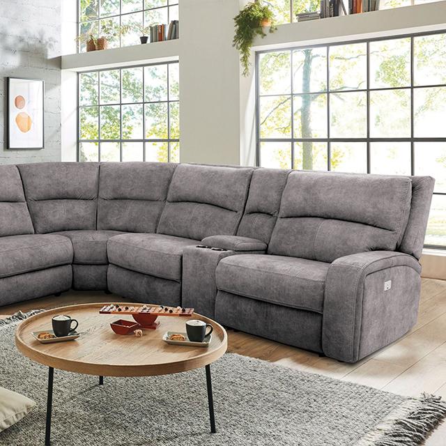 APOSTOLOS Power Sectional, Light Gray - Olympia Furniture (Saint George, Utah)