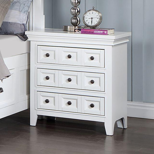 CASTILE Night Stand w/ USB, White - Olympia Furniture (Saint George, Utah)