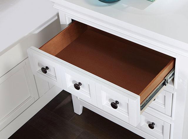 CASTILE Night Stand w/ USB, White - Olympia Furniture (Saint George, Utah)