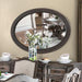ARCADIA Rustic Natural Tone Mirror, Oval - Olympia Furniture (Saint George, Utah)