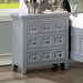 CASTLILE Night Stand w/ USB, Gray - Olympia Furniture (Saint George, Utah)
