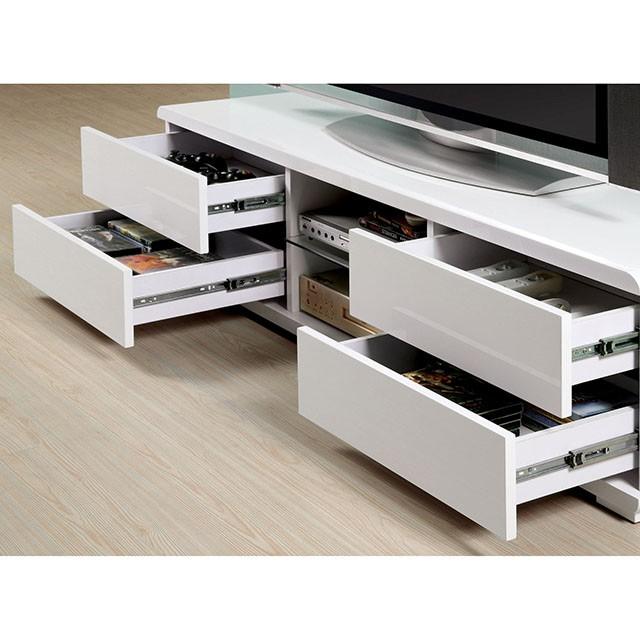 Cerro White 59" TV Console, White - Olympia Furniture (Saint George, Utah)