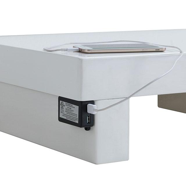 Christie Glossy White Night Stand - Olympia Furniture (Saint George, Utah)