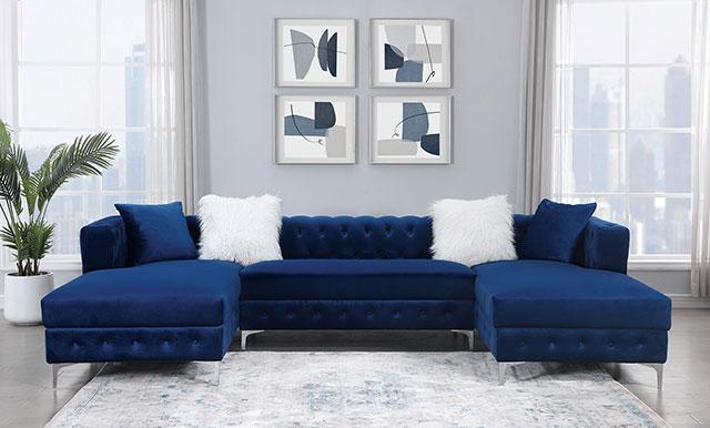 CIABATTONI Sectional, Navy - Olympia Furniture (Saint George, Utah)