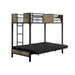 CLAPTON Black Twin Bed w/ Futon Base - Olympia Furniture (Saint George, Utah)