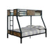CLAPTON Black Twin/Full Bunk Bed - Olympia Furniture (Saint George, Utah)