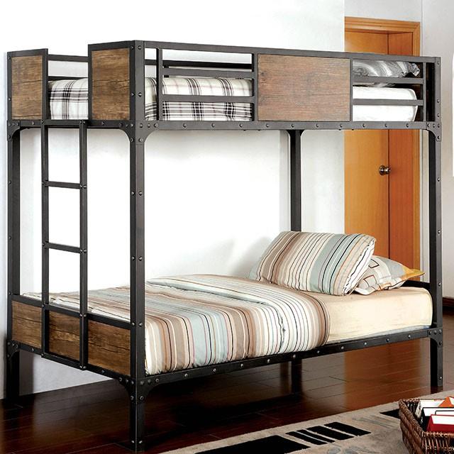 CLAPTON Black Twin/Twin Bunk Bed - Olympia Furniture (Saint George, Utah)
