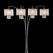 Claris Ivory/Chrome Arch Lamp, Hanging Crystal - Olympia Furniture (Saint George, Utah)