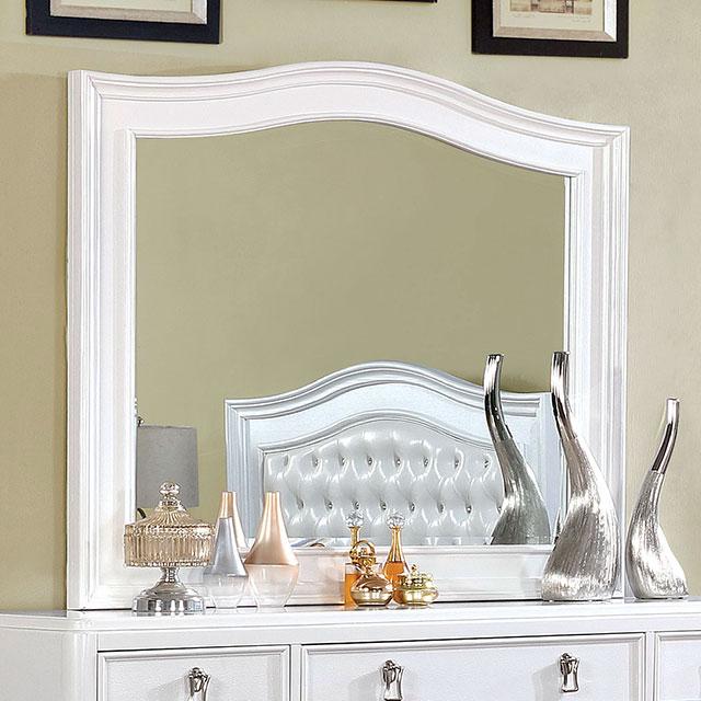 Ariston Mirror White, Silver, & Black - Olympia Furniture (Saint George, Utah)